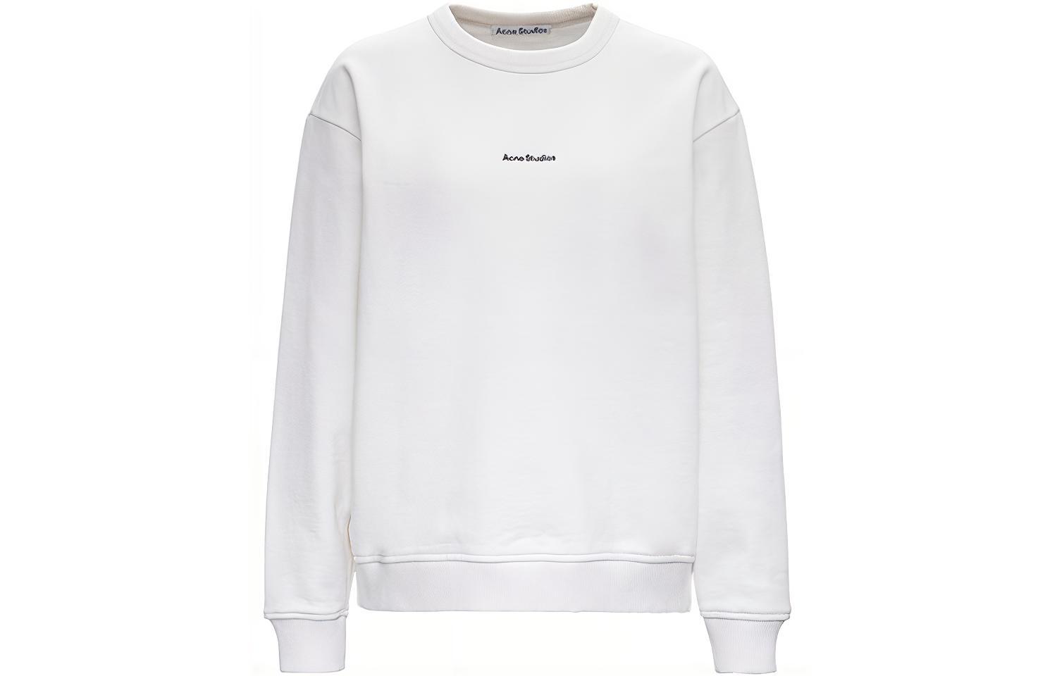 (Women) Acne Studios SS21 Loose Fit Cotton Sweatshirt White AI0067-183