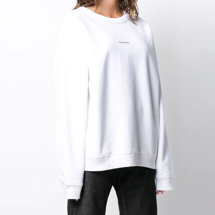 (Women) Acne Studios SS21 Loose Fit Cotton Sweatshirt White AI0067-183 圖 6