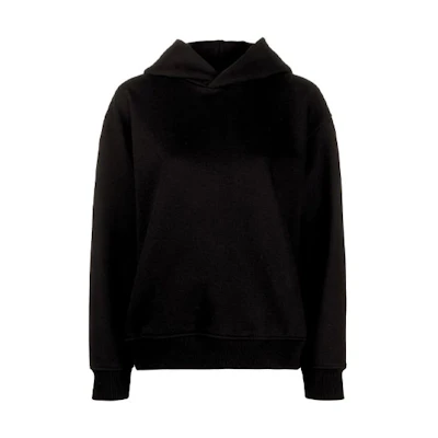 (Women) Acne Studios SS21 Oversized Solid Black Hoodie for Women AI0080-900
