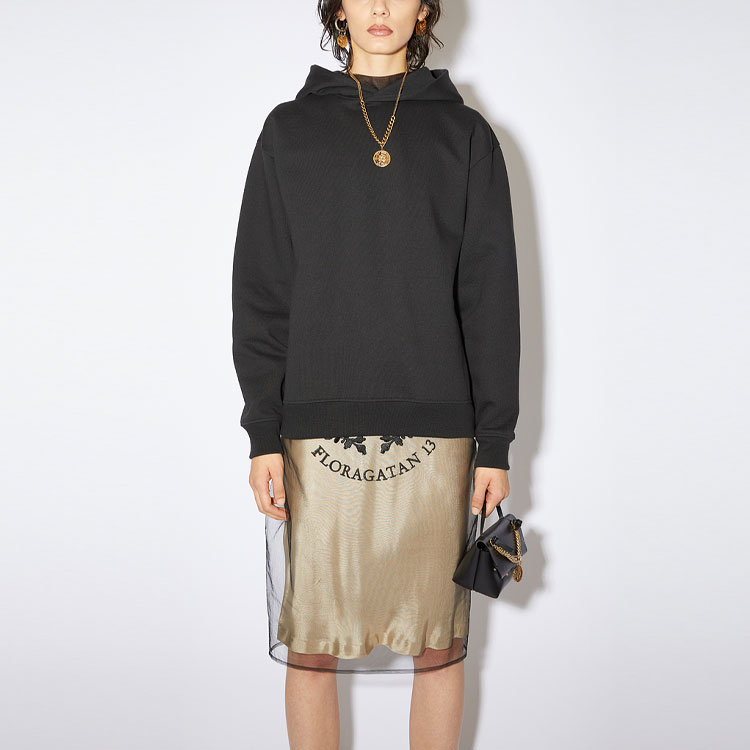 Lookbook (W) Acne Studios SS21 Hoodie Oversized Hitam untuk Wanita AI0080-900