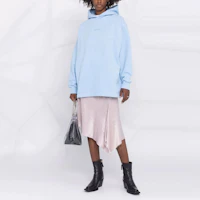 Lookbook (Women) Acne Studios SS21 Pullover Sweatshirt Light Blue Front Logo AI0083-AAS