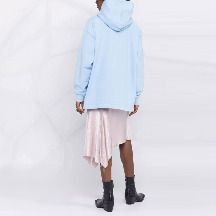 Shop (W) Acne Studios SS21 淺藍色前標誌套頭衫 AI0083-AAS