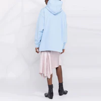 Shop (Women) Acne Studios SS21 Pullover Sweatshirt Light Blue Front Logo AI0083-AAS