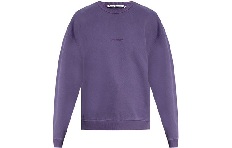 (Women) Acne Studios SS21 Purple Logo Crewneck Long-Sleeve Sweatshirt Women’s AI0067-ADA 圖 2