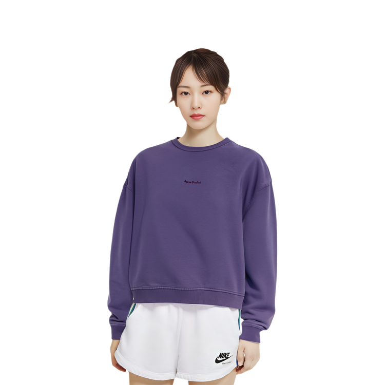 (Women) Acne Studios SS21 Purple Logo Crewneck Long-Sleeve Sweatshirt Women’s AI0067-ADA 圖 7
