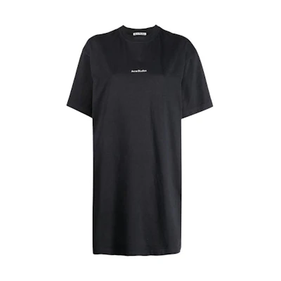 (Women) Acne Studios SS21 Small Logo Cotton T-Shirt Black. A20281-900