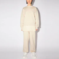 Lookbook (Women) Acne Studios SS21 Smile Face Crewneck Pullover Sweatshirt Beige () AI0096-633