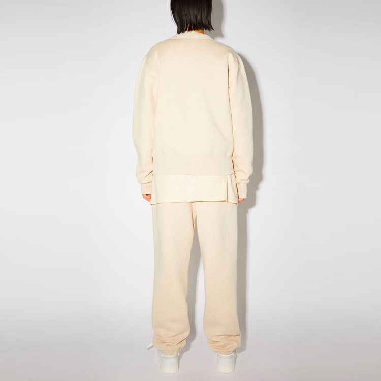 Shop (W) Acne Studios SS21 笑臉標誌米色圓領長袖襯衫 AI0096-633