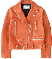 (Women) Acne Studios SS21 Suede-Style Zip Jacket in Orange Pink 1AA171-82A (Women) Acne Studios SS21 Suede-Style Zip Jacket in Orange Pink 1AA171-82A