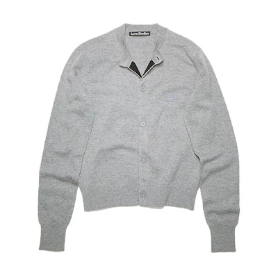 (Women) Acne Studios SS21 Wool Knit Cardigan Sweater Grey A60280-990