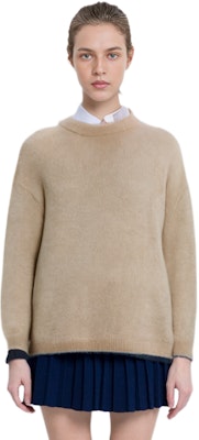 (Women) Acne Studios SS22 Beige Wool Crewneck Oversized Sweater Pullover. A60384-AE2 Purchase (Women) Acne Studios SS22 Beige Wool Crewneck Oversized Sweater Pullover. A60384-AE2