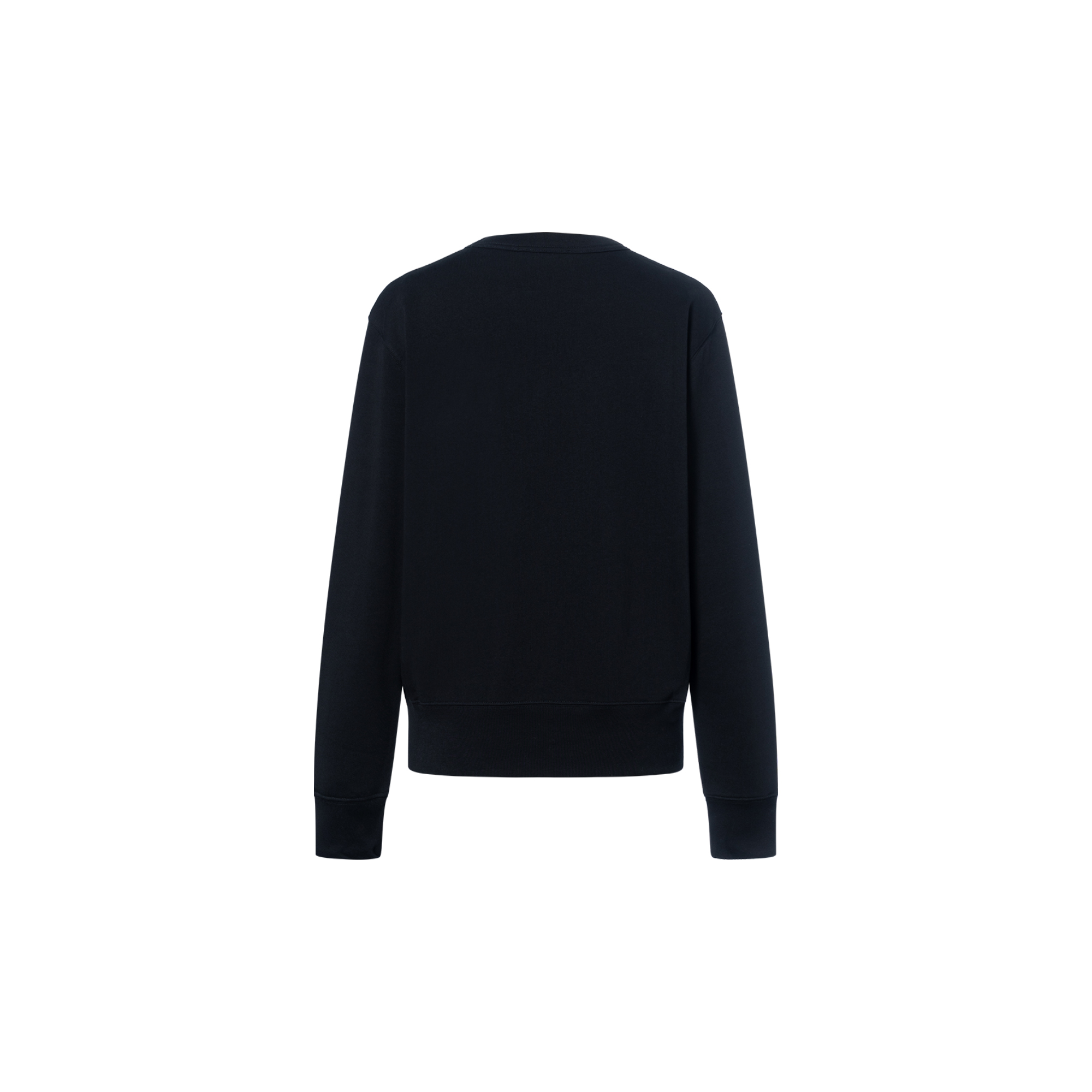 (Women) Acne Studios SS22  Black Oversized Crewneck Sweatshirt with Face Logo. AI0096-900