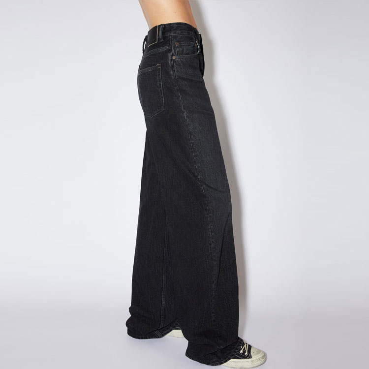 Purchase (W) Acne Studios SS22 黑色宽腿休闲牛仔裤. A00335-900