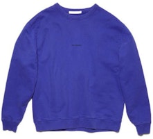 (Women) Acne Studios SS22 Blue Pullover Sweatshirt with Logo Embroidery. AI0067-BCE (Women) Acne Studios SS22 Blue Pullover Sweatshirt with Logo Embroidery. AI0067-BCE