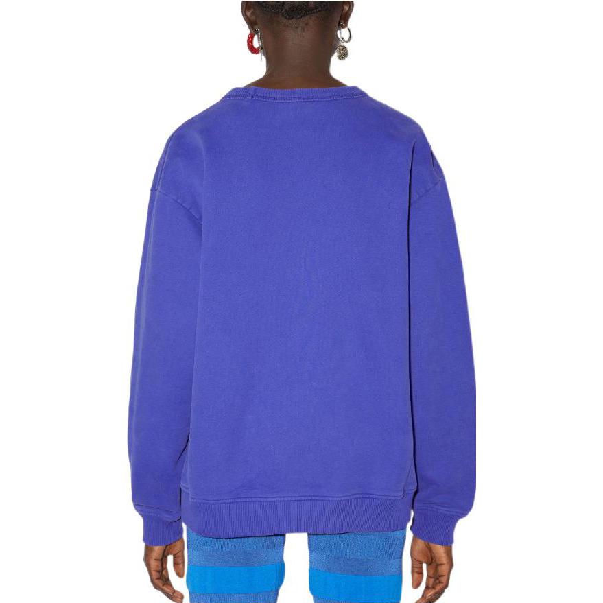 Shop (W) Acne Studios SS22 藍色刺繡Logo圓領衛衣 AI0067-BCE