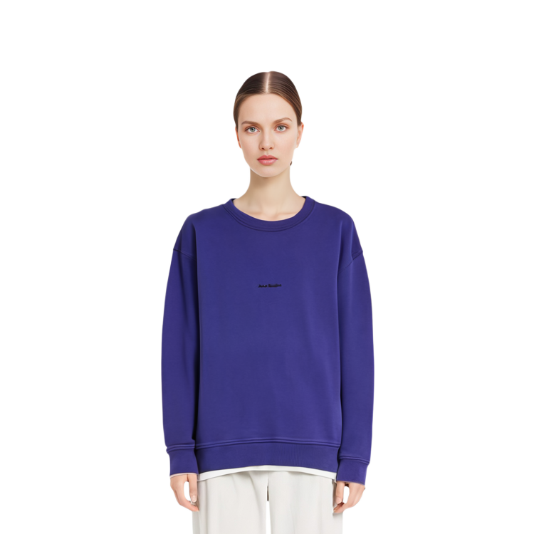 Purchase (W) Acne Studios SS22 藍色刺繡Logo圓領衛衣 AI0067-BCE