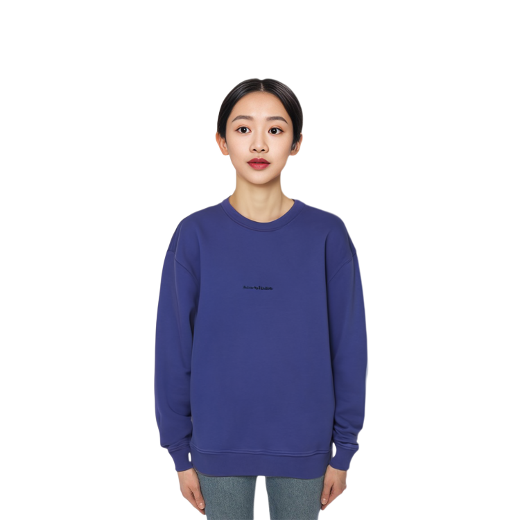 Details for (W) Acne Studios SS22 藍色刺繡Logo圓領衛衣 AI0067-BCE
