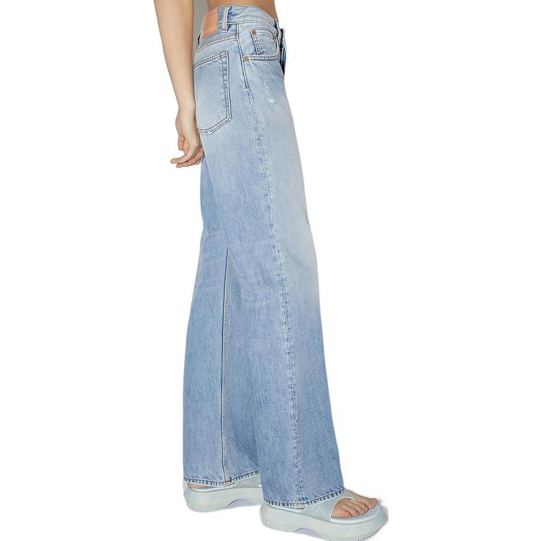 Lookbook (W) Acne Studios 春夏22蓝色宽腿直筒复古牛仔裤. A00338-228