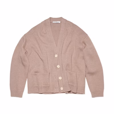 (Women) Acne Studios SS22 Brown V-Neck Wool Sweater Pullover. A60336-ADV