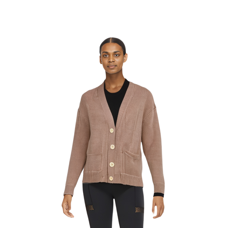 Shop (Women) Acne Studios SS22  Brown V-Neck Wool Sweater Pullover. A60336-ADV