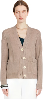 (Women) Acne Studios SS22 Brown V-Neck Wool Sweater Pullover. A60336-ADV Details for (Women) Acne Studios SS22 Brown V-Neck Wool Sweater Pullover. A60336-ADV