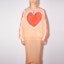 Lookbook (Women) Acne Studios SS22 Crewneck Heart Print Pullover Sweatshirt Orange. AI0119-CUI