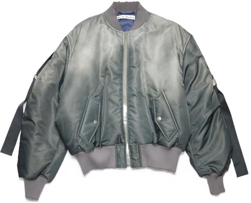 (Women) Acne Studios SS22 Green Bomber Jacket with Zipper Pure Color Design. A90443-AAY Buy (Women) Acne Studios SS22 Green Bomber Jacket with Zipper Pure Color Design. A90443-AAY