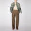 Lookbook (Women) Acne Studios SS22 Green Bomber Jacket with Zipper Pure Color Design. A90443-AAY