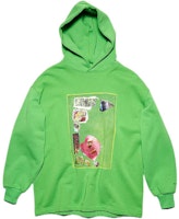 (Women) Acne Studios SS22 Green Printed Oversized Hoodie Pullover. AI0122-AB8 (Women) Acne Studios SS22 Green Printed Oversized Hoodie Pullover. AI0122-AB8