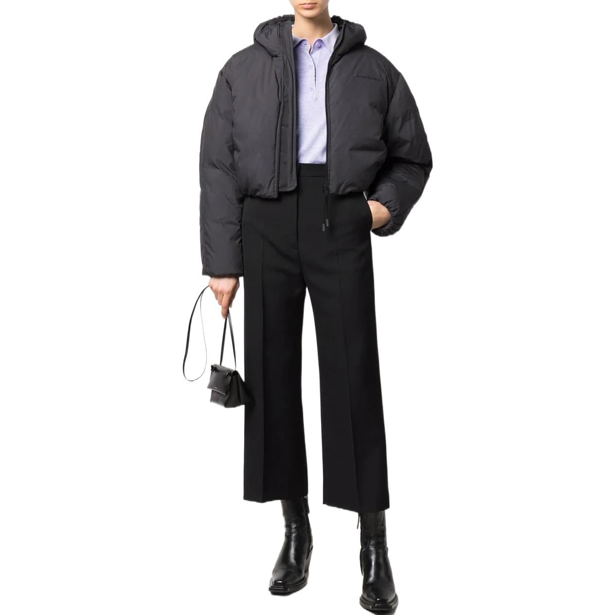 Lookbook (W) Acne Studios SS22 Jaket Puff Bertudung Pendek Kelabu. A90426-Z79