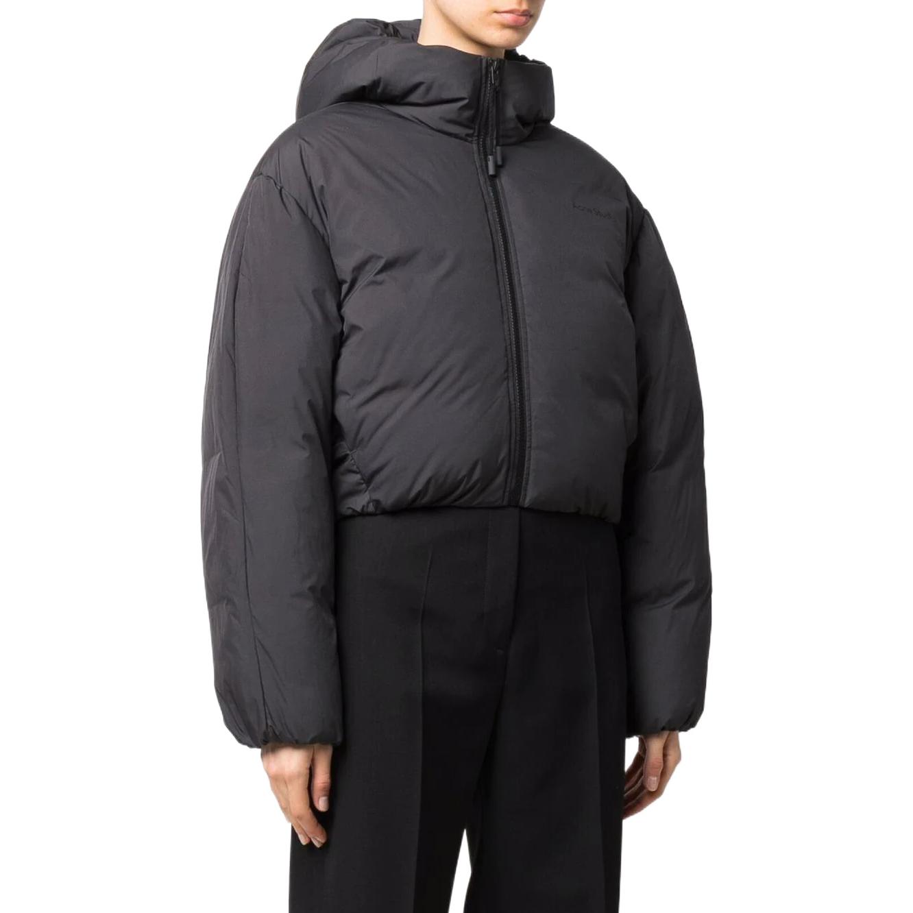 Purchase (W) Acne Studios SS22 Jaket Puff Bertudung Pendek Kelabu. A90426-Z79