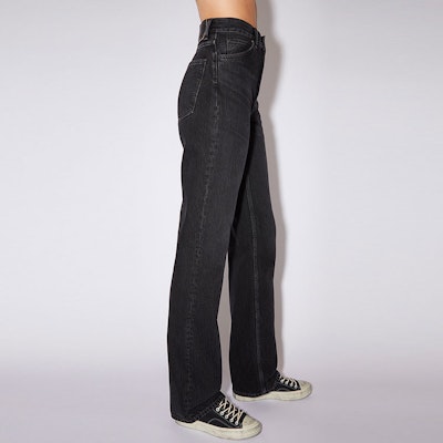 (W) Acne Studios SS22 高腰喇叭黑色牛仔裤 复古纯棉。 A00342-900 Purchase (W) Acne Studios SS22 高腰喇叭黑色牛仔裤 复古纯棉。 A00342-900
