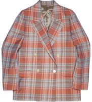 (Women) Acne Studios SS22 Multi-Color Plaid Double-Breasted Blazer Jacket AH0191-AO9 (Women) Acne Studios SS22 Multi-Color Plaid Double-Breasted Blazer Jacket AH0191-AO9