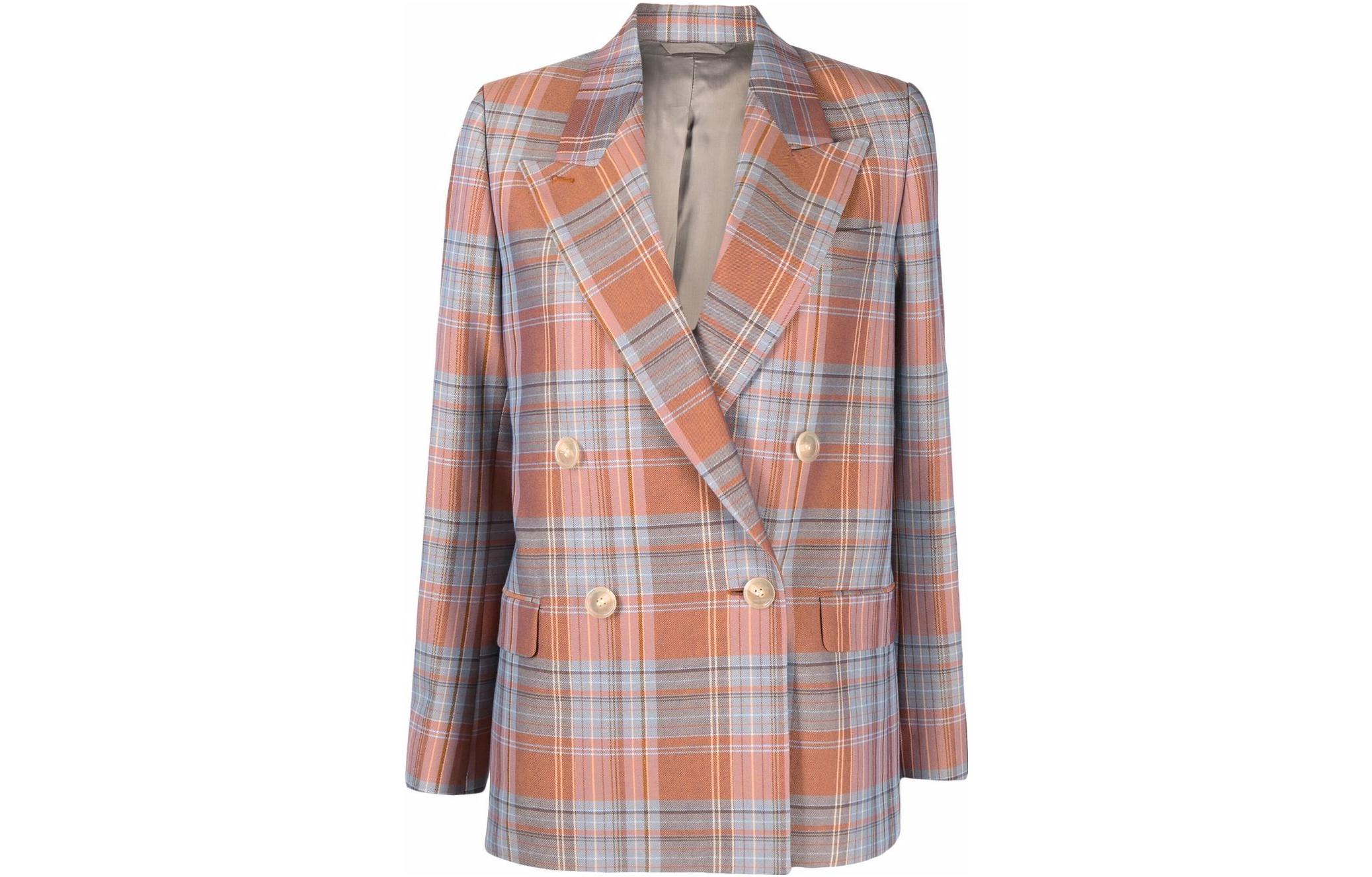 Order (W) Blazer Cruzado de Cuadros Multicolor Acne Studios SS22 AH0191-AO9