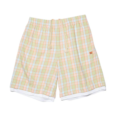 (Women) Acne Studios SS22 Plaid Lace-Up Shorts Multicolor. FA-UX-SHOR000028