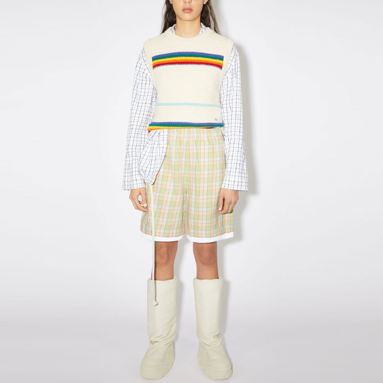 Lookbook (W) Acne Studios SS22 格紋綁繩短褲 多色款 FA-UX-SHOR000028