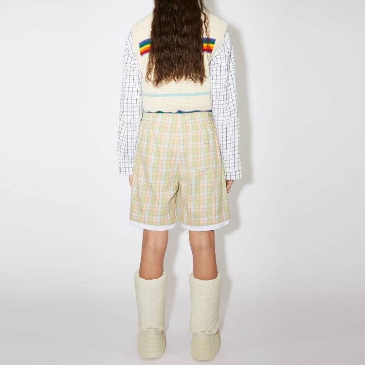 Shop (W) Acne Studios SS22 格紋綁繩短褲 多色款 FA-UX-SHOR000028