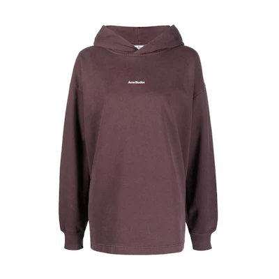 (Women) Acne Studios SS22 Purple Logo Embroidered Pullover Sweatshirt. AI0083-AD6
