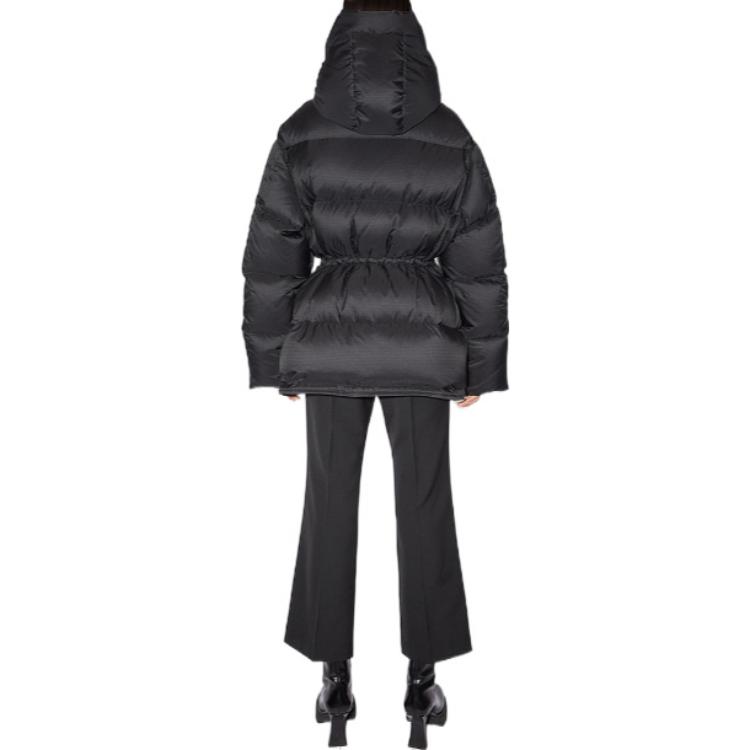 Shop (W) Acne Studios SS22 黑色抽绳连帽羽绒夹克 A90471-900
