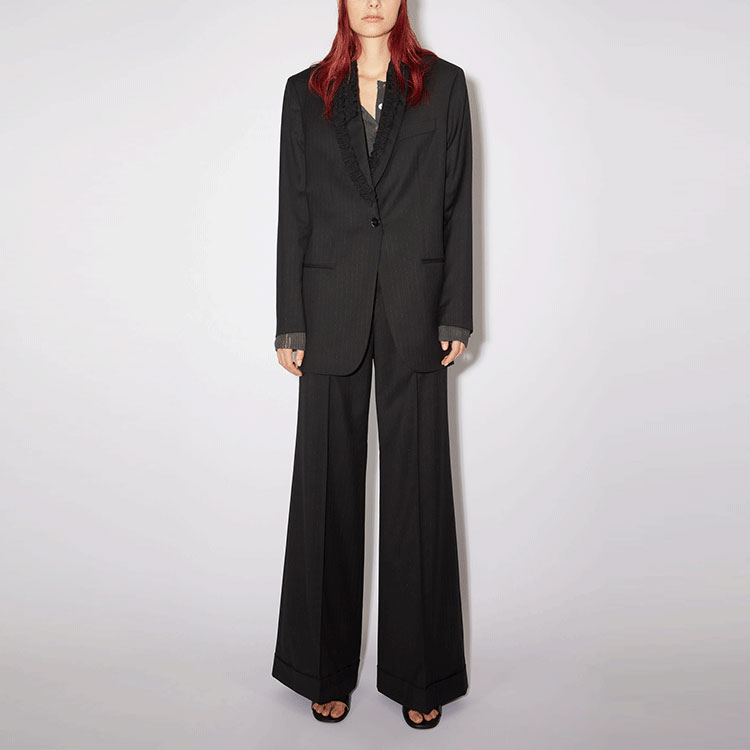 (Women) Acne Studios SS22  Single-Breasted Long Sleeve Blazer Black. AH0192-900 圖 3