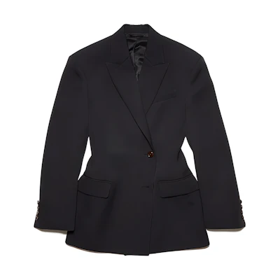 (Women) Acne Studios SS22 Tailored Single-Breasted Blazer Jacket Black. AH0206-900
