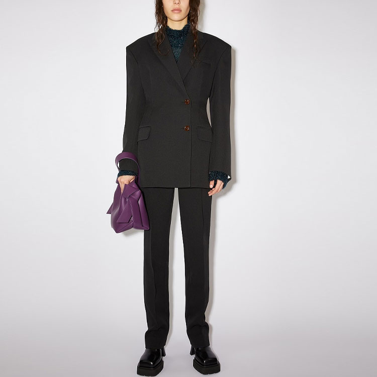 (Women) Acne Studios SS22  Tailored Single-Breasted Blazer Jacket Black. AH0206-900 圖 3