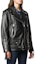 Purchase (W) Chaqueta de Cuero Negra Acne Studios SS22 con Bolsillos Laterales de Cremallera. A70070900-BLACK
