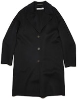 (Women) Acne Studios SS22 Black Single-Breasted Loose Long Coat Casual Jacket A90470-900 (Women) Acne Studios SS22 Black Single-Breasted Loose Long Coat Casual Jacket A90470-900