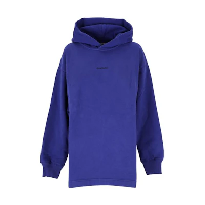 (Women) Acne Studios SS22 Blue Pullover Sweatshirt with Logo Embroidery AI0083-BCE