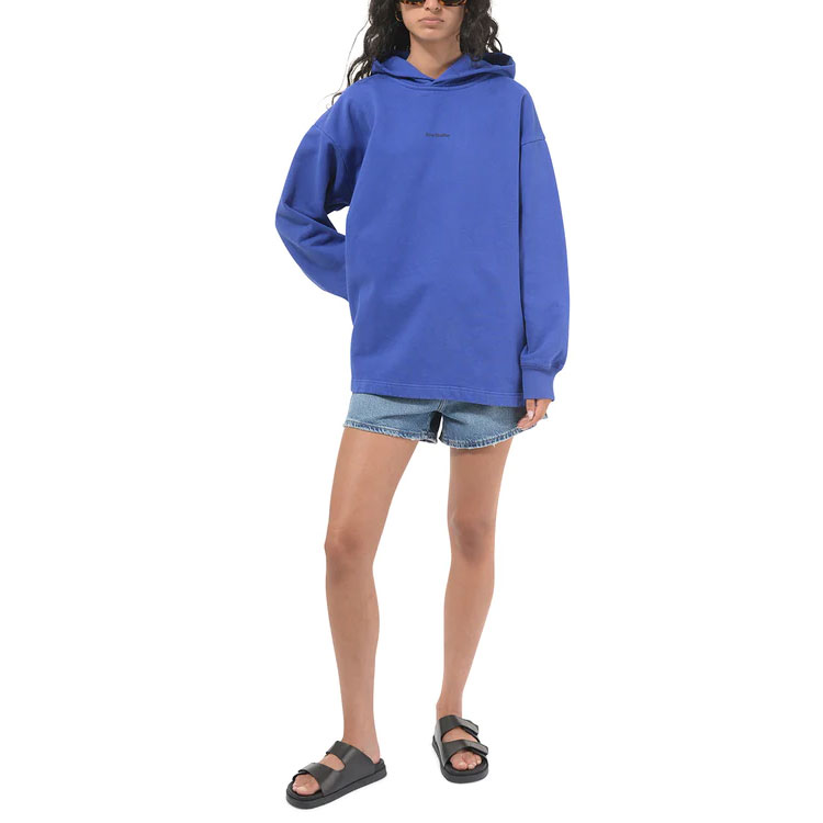 Shop (W) Acne Studios SS22 藍色刺繡Logo套頭衛衣 AI0083-BCE