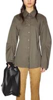 Lookbook (W) Acne Studios SS22 灰绿色镂空腰长袖衬衫 AC0521-CVD