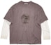 Order (Women) Acne Studios SS22 Distressed Layered Long Sleeve T-Shirt Purple. AL0260-CUE