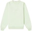 Buy (W) 아크네 스튜디오 SS22 자수 로고 크루넥 스웻셔츠 여성 라이트 그린. AI0067-ABI