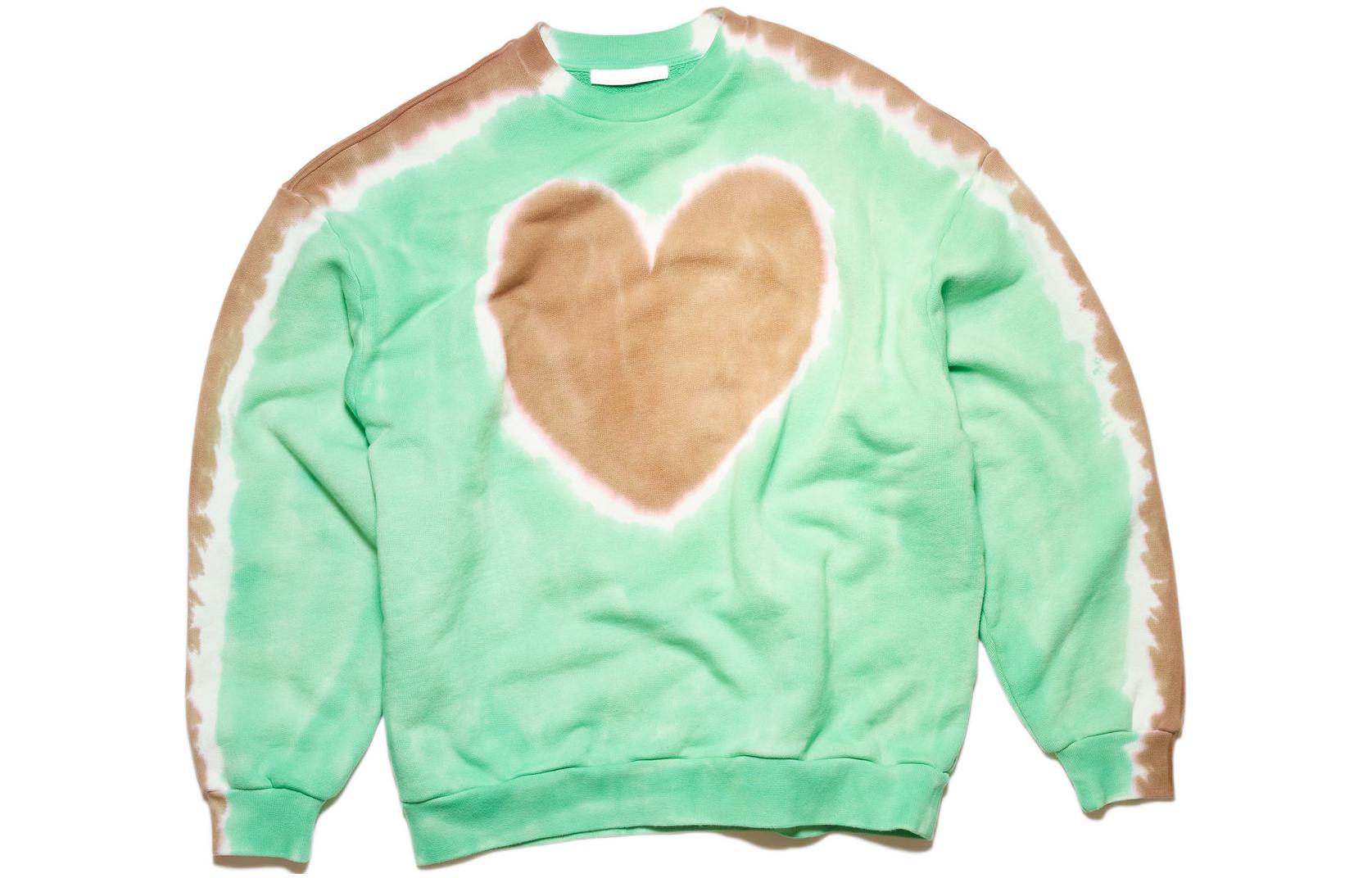 Order (W) Acne Studios SS22 綠色綁染愛心圓領衛衣 AI0119-AH3